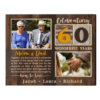 Celebrating 60 Years Anniversary Mom And Dad Custom Photo Canvas Print, Personalized Diamond Anniversary Photo Gift For Parents – Best Personalized Gifts For Everyone