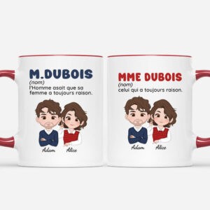 Celle Qui A Toujours Raison – Cadeau Personnalise  Mug pour Couple