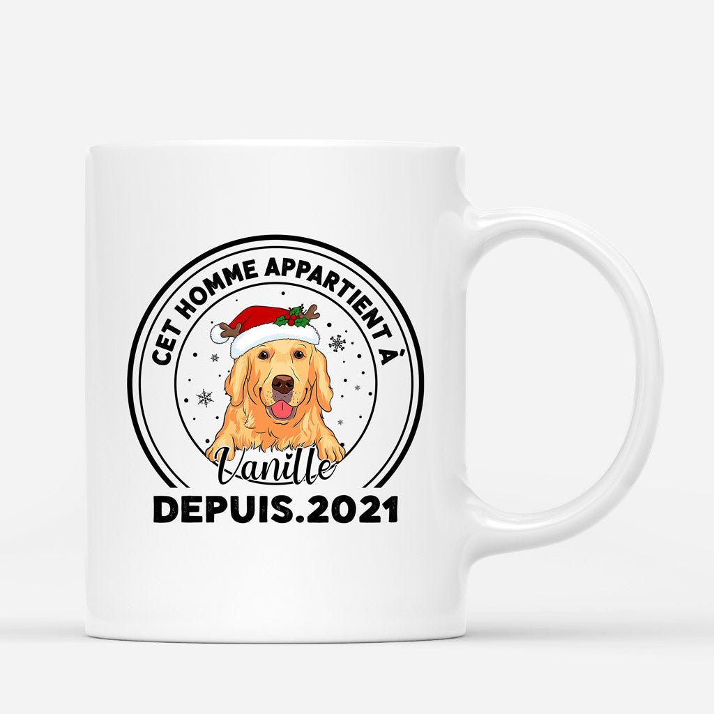 Cet Homme Cette Femme Appartient A - Cadeau Personnalise Mug pour Amoureux des chiens Noel Cet Homme Cette Femme Appartient A - Cadeau Personnalise Mug pour Amoureux des chiens Noel