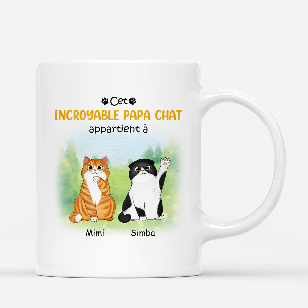 Cet Incroyable Papa Chat Appartient A - Cadeau Personnalise Mug pour Amoureux des Chats Cet Incroyable Papa Chat Appartient A - Cadeau Personnalise Mug pour Amoureux des Chats