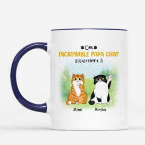 Cet Incroyable Papa Chat Appartient A – Cadeau Personnalise  Mug pour Amoureux des Chats