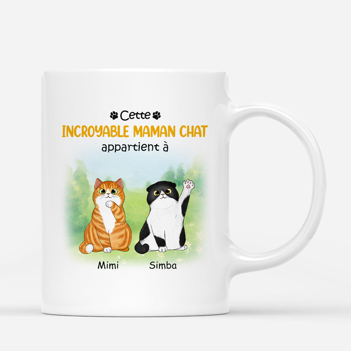 Cette Incroyable Maman Chat Appartient A - Cadeau Personnalise Mug pour Amoureux des Chats Cette Incroyable Maman Chat Appartient A - Cadeau Personnalise Mug pour Amoureux des Chats