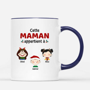 Cette Maman Appartient A – Cadeau Personnalise  Mug Pour Maman Mamie