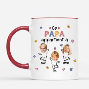 Cette Maman Appartient A Version Petite Fleur – Cadeau Personnalise  Mug pour Femme