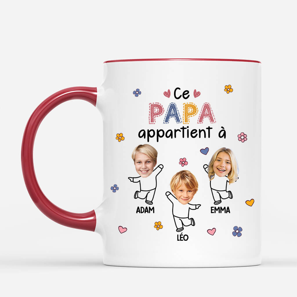 Cette Maman Appartient A Version Petite Fleur - Cadeau Personnalise Mug pour Femme Cette Maman Appartient A Version Petite Fleur - Cadeau Personnalise Mug pour Femme