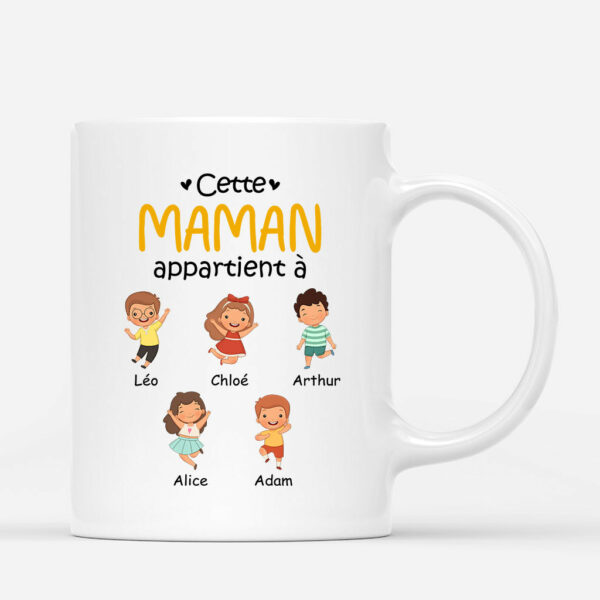 Cette Mamie Appartient A – Cadeau Personnalise  Mug pour Maman Mamie