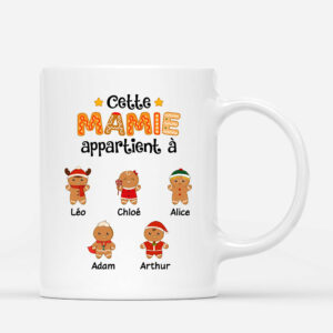 Cette Mamie Appartient A – Cadeau Personnalise  Mug pour Mamie Maman Noel