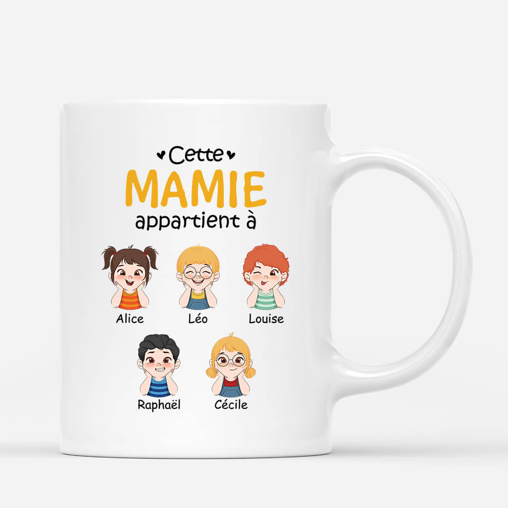 Cette Mamie Appartient A Petit Fils - Cadeau Personnalise Mug pour Mamie Cette Mamie Appartient A Petit Fils - Cadeau Personnalise Mug pour Mamie