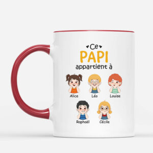 Cette Mamie Appartient A Petit Fils – Cadeau Personnalise  Mug pour Mamie