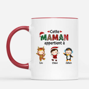 Cette Mamie Appartient A Version Noel – Cadeau Personnalise  Mug pour Noel