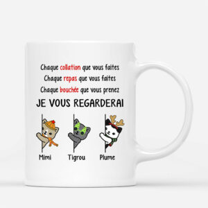 Chaque Collation Que Vous Preparez – Cadeau Personnalise  Mug pour Amoureux des chats