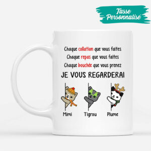 Chaque Collation Que Vous Preparez – Cadeau Personnalise  Mug pour Amoureux des chats