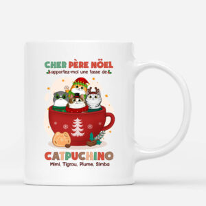 Cher Pere Noel Apportez-Moi Une Tasse De Catfe – Cadeau Personnalise Mug pour Noel