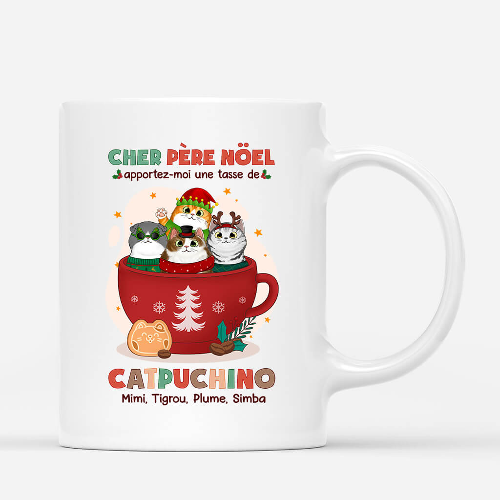 Cher Pere Noel Apportez-Moi Une Tasse De Catfe - Cadeau Personnalise Mug pour Noel Cher Pere Noel Apportez-Moi Une Tasse De Catfe - Cadeau Personnalise Mug pour Noel