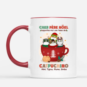 Cher Pere Noel Apportez-Moi Une Tasse De Catfe – Cadeau Personnalise Mug pour Noel
