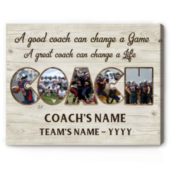 Coach Picture Collage, Personalized Coach Gift, Thank You Gifts For Coaches, End Of Season Coach Gifts
