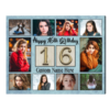 Custom 16th Birthday Photo Collage Canvas, Sweet 16 Birthday Gift For Her, Personalized 16 Year Old Birthday Gifts – Best Personalized Gifts For Everyone