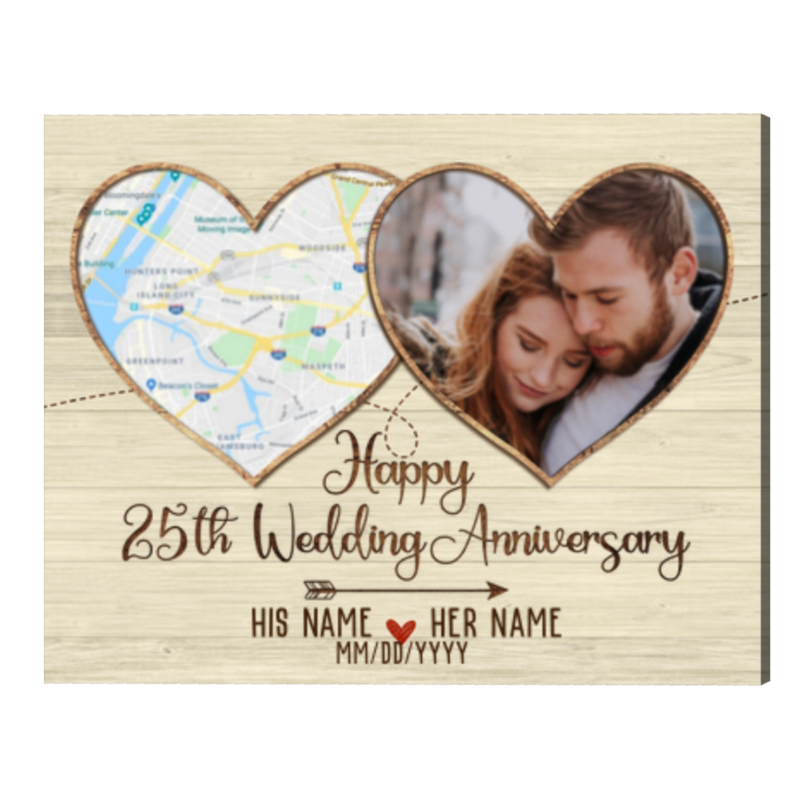Custom 25th Silver Anniversary Gifts Map Print, 25 Year Anniversary Photo Gifts Frame, Custom Map Print Custom 25th Silver Anniversary Gifts Map Print, 25 Year Anniversary Photo Gifts Frame, Custom Map Print