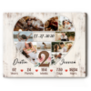 Custom 2nd Anniversary Photo Collage Wall Art, 2 Years Anniversary Gift For Her For Him