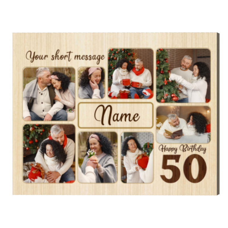 Custom 50th Birthday Gift Picture Collage, Gifts For 50th Birthday Woman, Unique 50th Birthday Gifts - Best Personalized Gifts For Everyone Custom 50th Birthday Gift Picture Collage, Gifts For 50th Birthday Woman, Unique 50th Birthday Gifts - Best Personalized Gifts For Everyone
