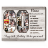 Custom 60th Birthday Gifts, Personalized 60th Photo Collage Canvas, Editable Number 60 Collage Birthday Gift, 1964 Year Birthday – Best Personalized Gifts For Everyone