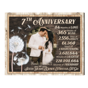 Custom 7 Year Wedding Anniversary Gift For Him, Copper Anniversary Picture Gift, Forever To Go Print