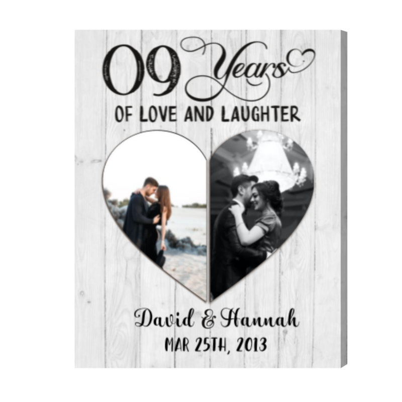 Custom 9 Year Wedding Anniversary Gift, Pottery Anniversary Gifts For Her Print, Love And Laughter - Best Personalized Gifts For Everyone Custom 9 Year Wedding Anniversary Gift, Pottery Anniversary Gifts For Her Print, Love And Laughter - Best Personalized Gifts For Everyone