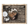 Custom Anniversary Photo Gift 40th, 40th Anniversary Gift To Parents, Down Forever To Go