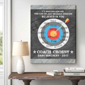 Custom Archery Coach Word Art Sign, Thank You Coach Print, Archery Coach Appreciation Gift
