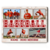 Custom Baseball Photo Collage Gift Canvas, Personalized Baseball Gift, Baseball Senior Gift Ideas, Gifts For Baseball Lover, Baseball Canvas – Best Personalized Gifts For Everyone