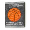 Custom Basketball Coach Gift With Names Frame, Thank You Basketball Coach Printable