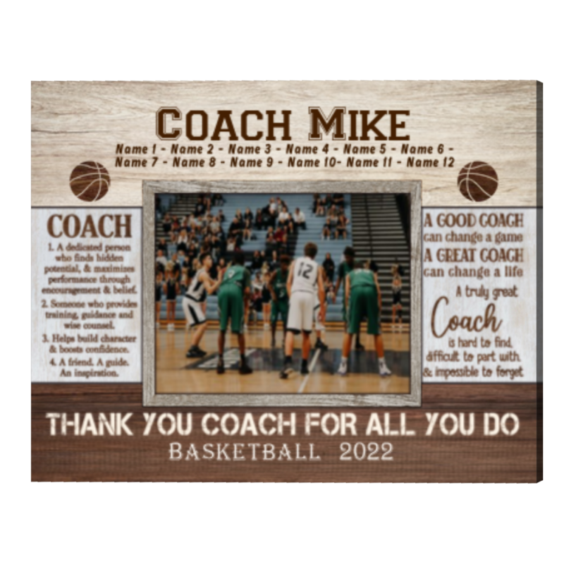 Custom Basketball Coach Picture Frame, Assistant Basketball Coach Gifts Print, A Truly Coach Canvas Custom Basketball Coach Picture Frame, Assistant Basketball Coach Gifts Print, A Truly Coach Canvas