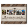 Custom Biking Photo Collage Canvas, Gifts For Cyclists, Bike Gifts For Him, Gifts For Cycling Lovers – Best Personalized Gifts For Everyone