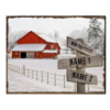 Custom Couple Name Christmas Sign, Red Barn In Snow Christmas Canvas Decoration – Best Personalized Gifts For Everyone