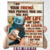 Custom Dog Portrait Canvas, I Am Your Dog Personalized Photo Pet Gifts For Pet Owners – Best Personalized Gifts For Everyone