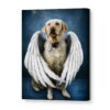 Custom Dog Portrait With Angel Wings, Personalized Deceased Pet Portrait From Photo On Canvas, Dog Loss Gift – Best Personalized Gifts For Everyone