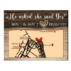 Custom Engagement Map Gift Print, He Asked She Said Yes Gift Yellow Map, Engagement Gift Personalized