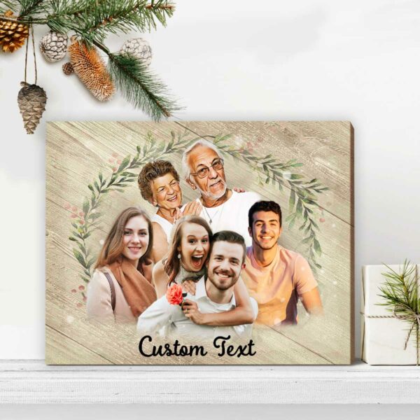 Custom Family Portrait Wall Art, Watercolor Photo Merge, Memorial Portrait Canvas, Gift For Parents – Best Personalized Gifts For Everyone
