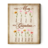 Custom First Mom Now Grandma Canvas With Kid’s Name, Personalized Grandma Gifts, Grandma Garden Gifts – Best Personalized Gifts For Everyone