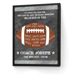 Custom Football Coach Gift Sign Thank You Coach Print Football Coach Appreciation Gift Word Art 4