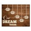 Custom Football Family Print With Names, Football Team Print, Our Dream Team Print, Football Home Decor
