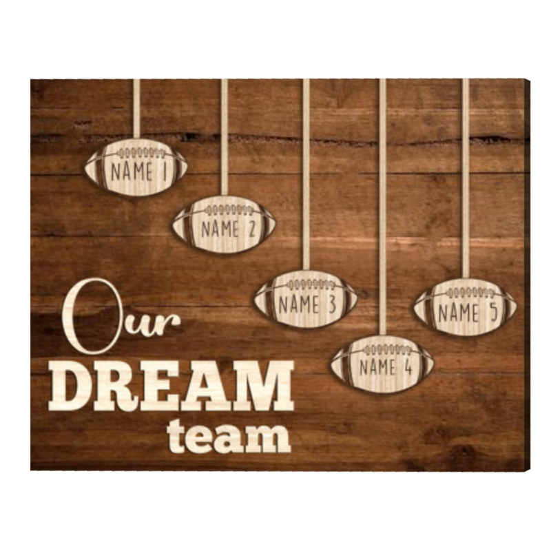 Custom Football Family Print With Names, Football Team Print, Our Dream Team Print, Football Home Decor Custom Football Family Print With Names, Football Team Print, Our Dream Team Print, Football Home Decor