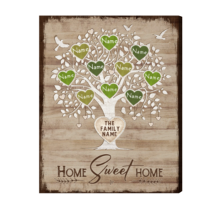 Custom Gift For A Whole Family, Family Tree Wall Decor, Family Name Personalized Name Sign – Best Personalized Gifts For Everyone