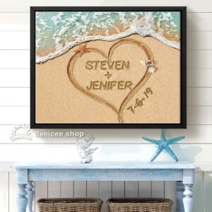 Custom Gift For Couple On Engagement, Beach Wedding Gifts For Couple, Gift For Newly Married Couple