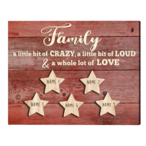 Custom Gifts For The Whole Family, Unique Gifts For Family, Family Canvas Print With Names – Best Personalized Gifts For Everyone