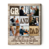 Custom Granddad Photo Collage Canvas, Personalized Picture Gifts For Grandpa, Fathers Day Presents For Grandpa – Best Personalized Gifts For Everyone