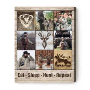 Custom Hunting Memories Pictures Collage Canvas, Hunting Personalized Gift, Best Gift For Hunter – Best Personalized Gifts For Everyone