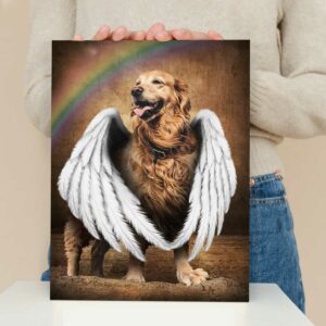 Custom Memorial Pet Portrait Canvas, Personalized Pet Loss Portrait From Photo, Dog Sympathy Gift – Best Personalized Gifts For Everyone