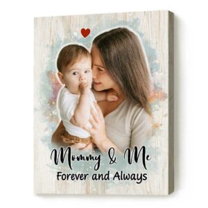 Custom Mother Daughter Gift Portrait Art Canvas, Mothers Day Personalized Paintings From Photo, Gift For Mom From Daughter – Best Personalized Gifts For Everyone