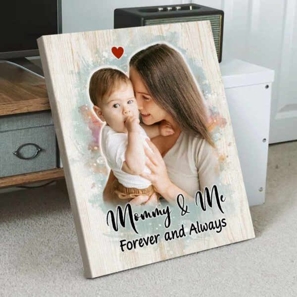 Custom Mother Daughter Gift Portrait Art Canvas, Mothers Day Personalized Paintings From Photo, Gift For Mom From Daughter – Best Personalized Gifts For Everyone